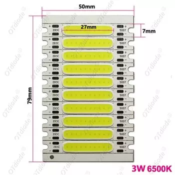 OTdiode BALL 50X7mm COB LED лампа 3-5 Вт