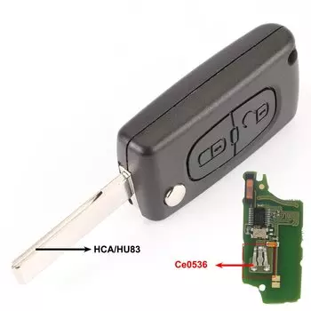 Откидной дистанционный ключ Jingyuqin 2BTN ASK FSK 433 МГц PCF7941/7961 для Peugeot 207 307 307s 308 407 Citroen C2 C3 C4 C5 Berlingo Picasso