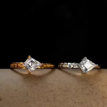 Открытое кольцо из серебра 925 пробы, с шероховатой поверхностью