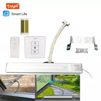Открывалка для окон для умного дома с внутренними петлями + Wi-Fi переключатель Tuya + пульт дистанционного управления + датчик дождя
