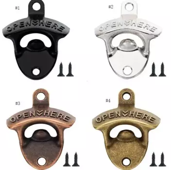 Открывалка для пивных бутылок из цинкового сплава креативная винтажная настенная открывалка для пивных бутылок настенный крюк открывалка для бутылок 4 цвета SN3830