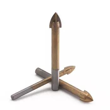 Открыватель для керамических отверстий, круглая ручка, сверло из стекла и карбида вольфрама, 4/5/6/8/10/12 мм