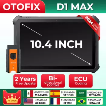 OTOFIX D1 Max Автомобильный диагностический сканер Двунаправленный сканер Кодирование ECU DoIP и CANFD 2-летнее обновление Обновление D1 PRO