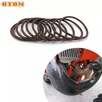 OTOM 10 шт., прокладка выхлопного коллектора мотоцикла, уплотнительное кольцо для KTM EXC Husqvarna Husaberg TE EC Gas Sherco Beta 125 250 350 450