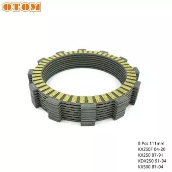 OTOM детали двигателя мотоцикла фрикционные пластины сцепления диск комплект внутренний 111 мм для мотоцикла KAWASAKI KX125 KX250 KX250F KDX250 KX500