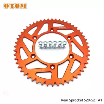 OTOM Мотокросс 52T Задняя звездочка 7075 Алюминиевая цепная пластина Винты Комплект гаек для KTM SXF XCW HUSQVARNA FC FE TE TC Запчасти для мотоциклов