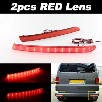 Отражатель заднего бампера, светодиодный задний фонарь, дымчатый черный/красный объектив для Volkswagen VW 2012 2013 2014-2016, автомобильные аксессуары Transporter T5