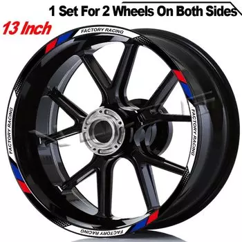 Отражающая наклейка на обод колеса мотоцикла, 13 дюймов 14 дюймов 15 дюймов 16 дюймов 18 дюймов, полосатая ступица, автомобильная клейкая лента для мотоцикла Honda YAMAHA