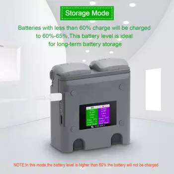 Отсек для хранения батарей дрона, зарядное устройство с двумя отсеками для управления батареями высокой мощности для Air, зарядное устройство с 3 цветными экранами