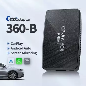 OTTOCAST MX360 Беспроводной CarPlay AI Box Беспроводной Android Автоадаптер USB-ключ Bluetooth Автоматическое подключение для Carplay Автомобильный радиоприемник