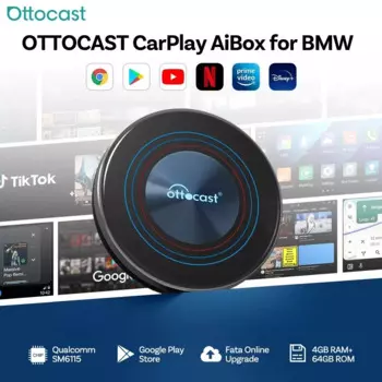 OTTOCAST OttoAiBox i3 Wireless CarPlay Snapdragon 6125 Android 13 AI Box для Netflix для BMW ID6 ID7 ID8 ID9 Автомобильные аксессуары