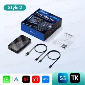 OTTOCAST U2 X PRO Беспроводной адаптер CarPlay Android Auto 2 в 1 Carplay Smart Box Plug Play Мультимедийный плеер для Toyota KIA