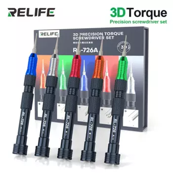 Отвертка RELIFE RL-726A 3D с крутящим моментом, противоскользящая, предотвращающая скольжение чрезмерной силы для телефона и инструментов для ремонта планшетных компьютеров
