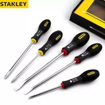 Отвертка STANLEY 65-436-14 с трехцветной ручкой, Удобная и прочная рукоятка, мощный крутящий момент, тонкая работа, простая эксплуатация
