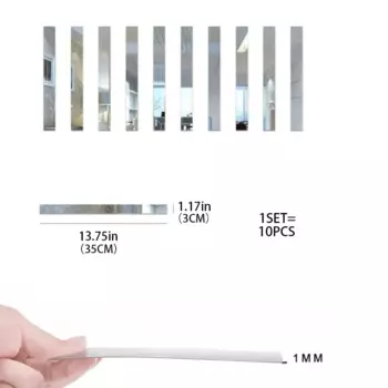 OUJING Акриловые зеркальные наклейки на стену