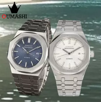 Oumashi 42 мм miyota 8215 автоматические механические часы с механизмом 316L из нержавеющей стали 100 м водонепроницаемые Роскошные мужские светящиеся часы