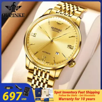 OUPINKE 100% швейцарская сертификация, автоматические механические часы для мужчин, циферблат 7,3 мм, Высококачественные наручные часы, роскошные Брендовые Часы для мужчин