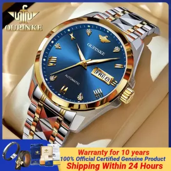 OUPINKE 3171 оригинальные механические часы для мужчин, японский автоматический механизм, вольфрамовая сталь, классические мужские часы, водонепроницаемые, светящиеся