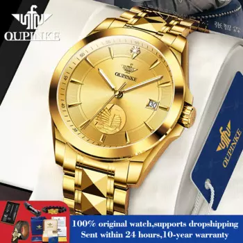 OUPINKE 3226, роскошные механические часы с настоящими бриллиантами для мужчин, деловые автоматические ручные часы с датой, водонепроницаемые часы из нержавеющей стали