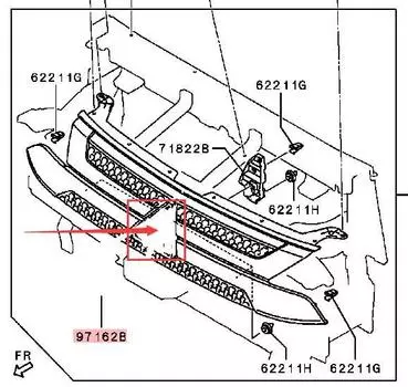 OUTLANDER3(2016-2021) PAJERO(V90W) Передняя отметка, 7415A649 GMMC подлинный как 7415A485 MN117248