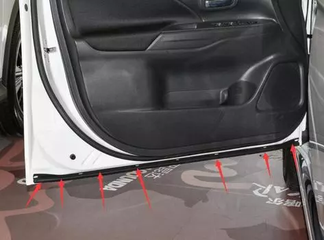 Outlander3 ASX WEATHERSTRIP, ПЕРЕДНЯЯ ЗАДНЯЯ ДВЕРИ, НИЖНЯЯ 4-дверная система