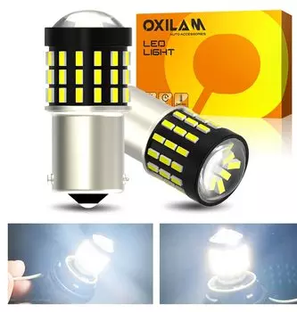 OXILAM 2X BAY15D P21/5W 1157 T20 W21/5W 7443 7440 W21W WY21W светодиодная лампочка 1156 BA15S P21W 7506 светодиодный свет задним ходом DRL для Lada Kia VW Jetta Mercedes Fiat 54 SMD 12V