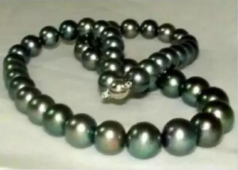 Ожерелье из 18-дюймового круга с черным жемчугом