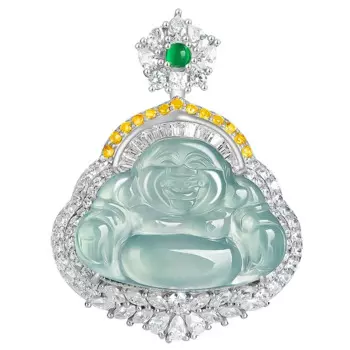 Ожерелье из серебра 925 пробы с изумрудом