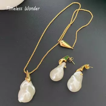 Ожерелье с искусственным жемчугом и цепочкой, 9526