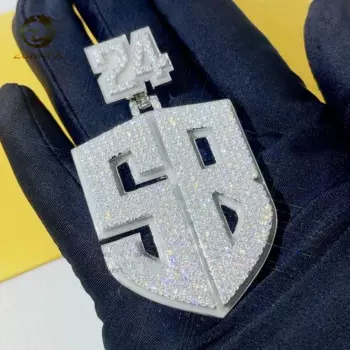 Ожерелье с подвеской, серебро 925 пробы, Муассанит