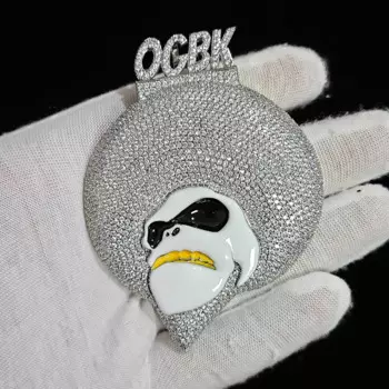 Ожерелье с подвеской в стиле хип-хоп из меди, 5 А