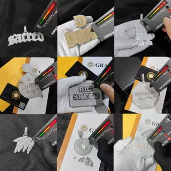 Ожерелье унисекс из серебра 925 пробы с фигурной подвеской в стиле хип-хоп