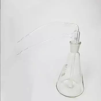 Озоновый барботер для воды и масла, стеклянная бутылка со стеклянным барботером, треугольная газовая бутылка для мытья