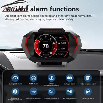 P24 Автомобильный OBD Проекционный дисплей GPS Умный цифровой измеритель скорости Тахометр Температура воды Напряжение Пробег На бортовой компьютер Приборная панель