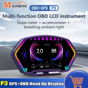P3 OBD2 GPS проекционный дисплей бортовой компьютер Спидометр автомобильные аксессуары измеритель напряжения об/мин температуры воды
