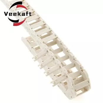 PA66 белый открытый тип перетаскивания цепи мост 10x11 10x15 10x20 10x30 -1 м длиной кабельный носитель с коннектором для ЧПУ 3D принтеров Voron