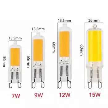 PaaMaa Супер яркая светодиодная лампа G9 7 Вт 9 Вт 12 Вт 15 Вт 220 В Стеклянная лампа постоянной мощности Светодиодное освещение G9 COB Лампы