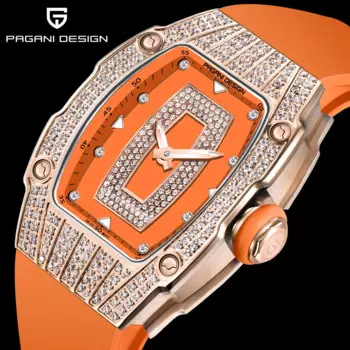 PAGANI DESIGN 2024, роскошные женские модные сапфировые качественные кварцевые часы с бриллиантами, женские элегантные наручные часы reloj mujer