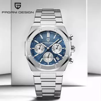 Pagani Дизайн 2024 Новинка VK63 Мужские кварцевые часы Роскошные сапфировые из нержавеющей стали 20 бар водонепроницаемые спортивные часы для мужчины