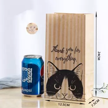 Пакет из крафт-бумаги для подарков 10 шт.