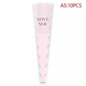 Пакеты для букетов GCDHome, прозрачные, с цветочным принтом, 10 шт.