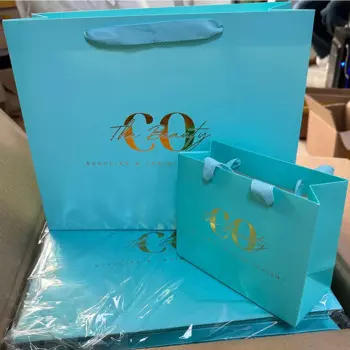 Пакеты из крафт-бумаги с ручками, 15x6x20 см, 50 шт./партия