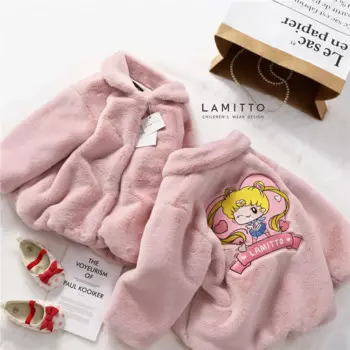 Пальто детское зимнее с мехом для девочек