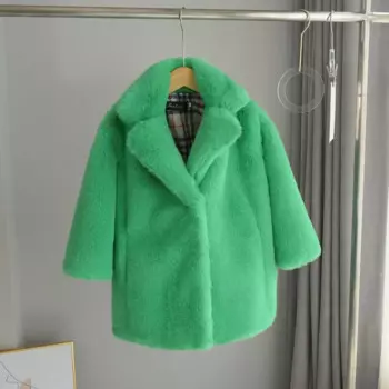 Пальто для девочек, куртка, зимняя хлопковая ветровка, новинка 2023, теплая утепленная Меховая куртка, комбинезон, детская одежда