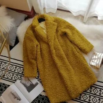 Пальто женское из искусственного меха S72, 2020