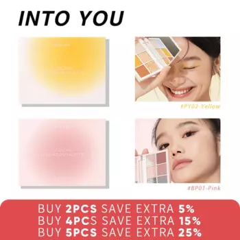 Палитра теней для век INTO YOU, 6 цветов, мерцающие матовые тени для век, стойкие водостойкие пигменты для век, блестящие тени, женская косметика