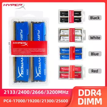 Память ОЗУ DDR4 16 Гб (2x8 ГБ) 32 Гб (2x16 Гб) комплект ОЗУ 3200 МГц 2666 МГц 2400 МГц 2133 МГц ОЗУ для настольного компьютера 1,2 в диаметром 25600 дюйма HyperX