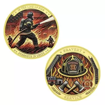 Памятная монета пожарного Olevo