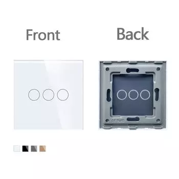 Панель из хрустального закаленного стекла стандарта UK EU RU, 86 мм, 157 мм, 228 мм