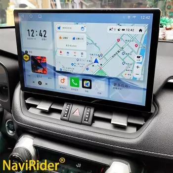 Панель переменного тока с экраном Android для Toyota RAV4 5 XA50 2018 2019 2020 2021 2022 2023 Автомобильный радиоприемник Мультимедийный плеер Стерео GPS Carplay Auto